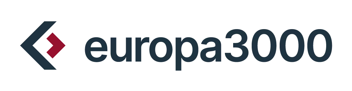 Logo europa3000 Anthrazit und Rot